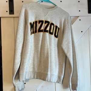 grey mizzou crew neck